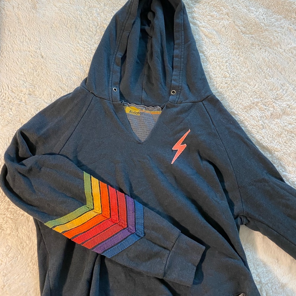 Aviator nation cropped hoodie WORN ONCE